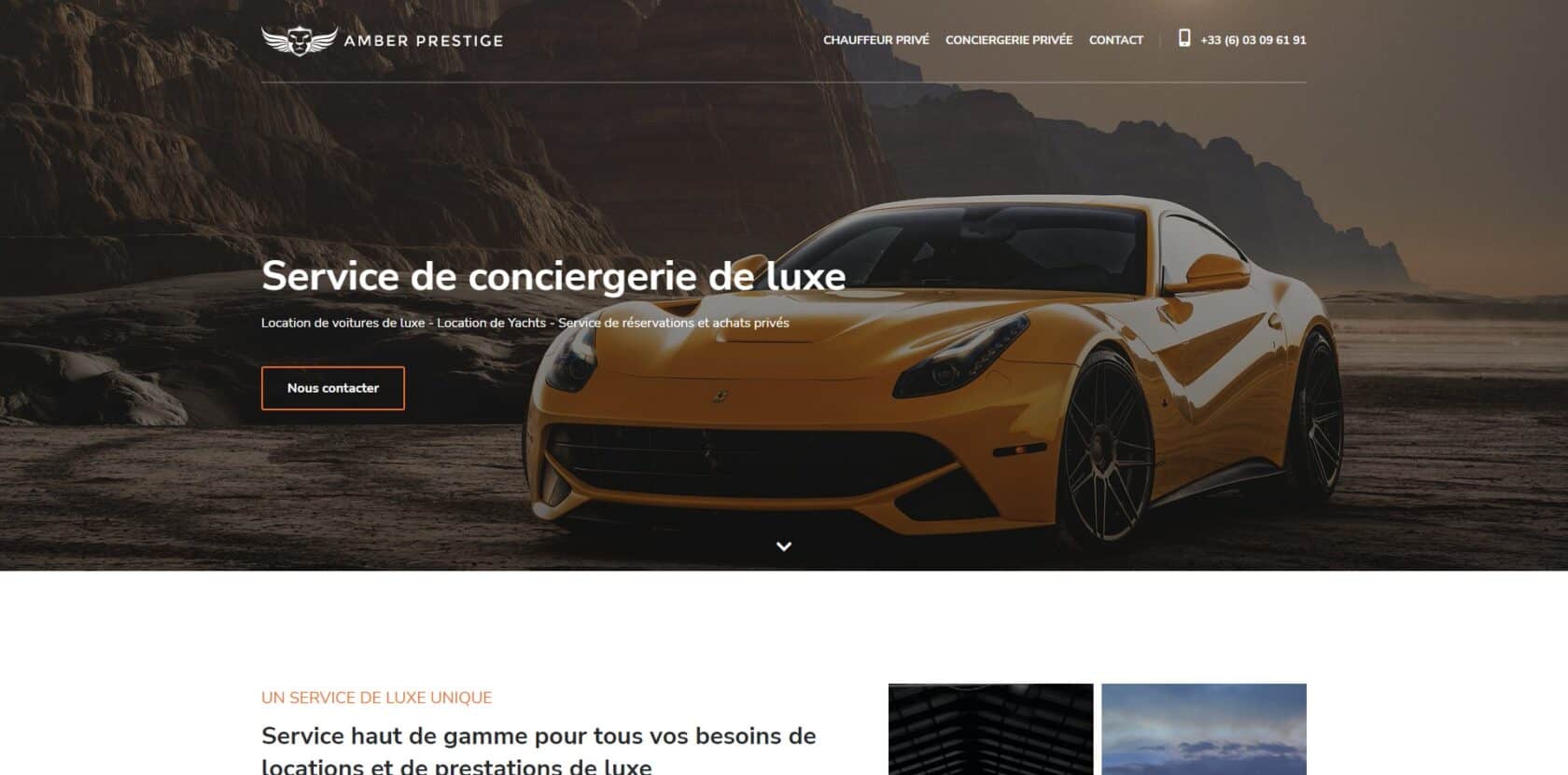 Site Amber Prestige - couverture