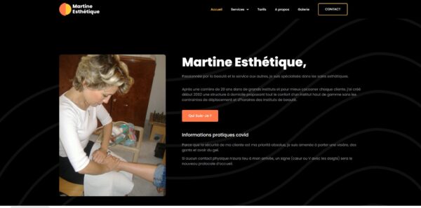Site Martine Esthétique - Couverture