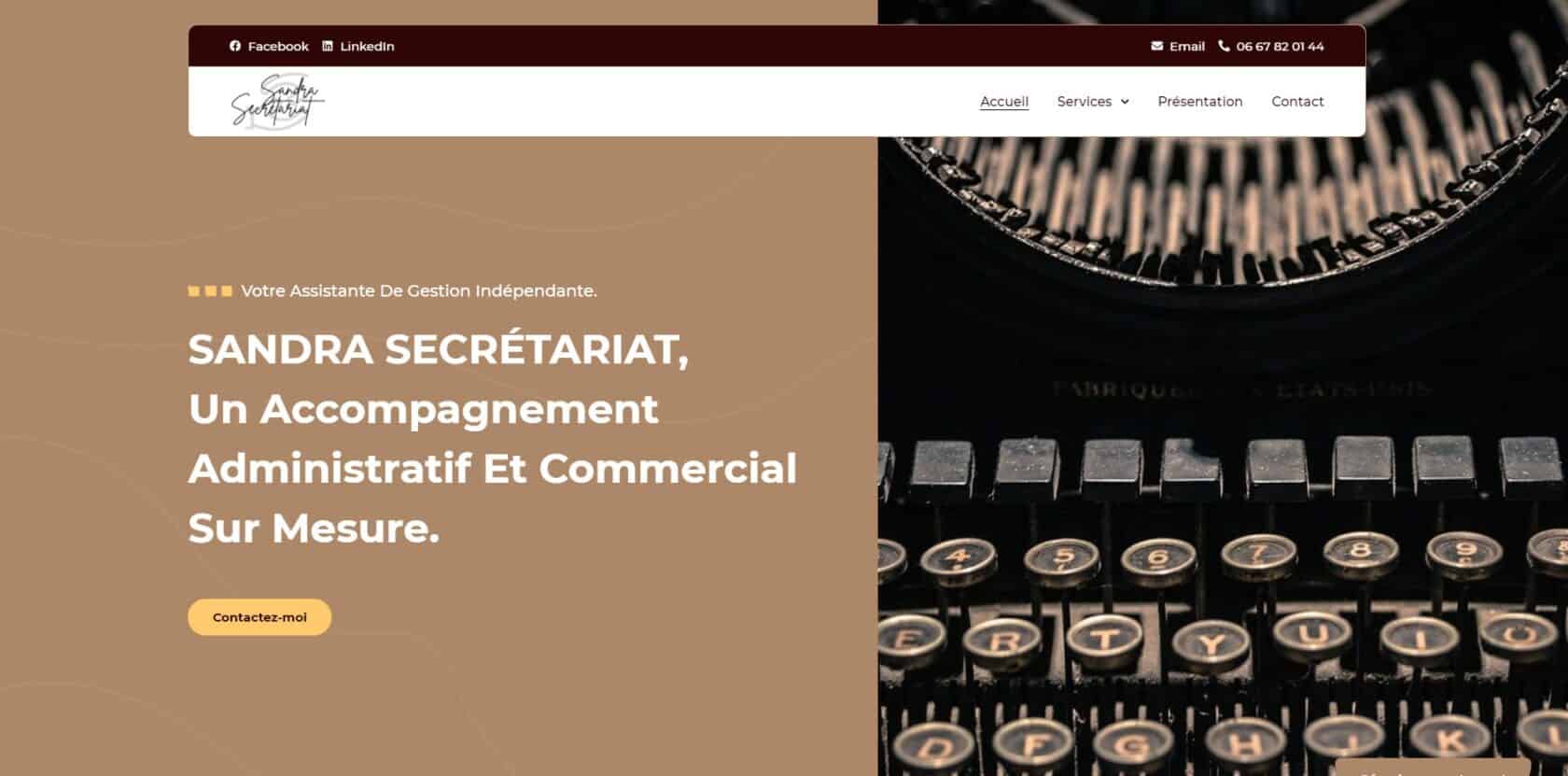 Site Sandra secrétariat - Couverture